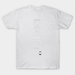 Drift Print White Vertical T-Shirt